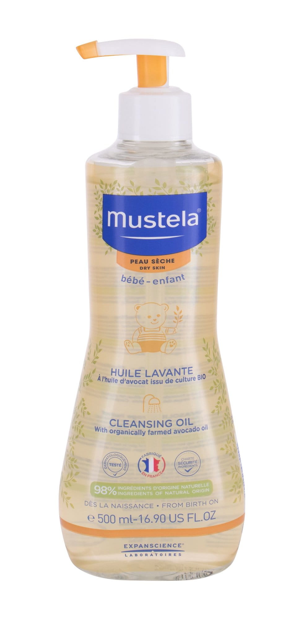 Mustela Bébé Cleansing Oil K Olejek do kąpieli 500ml-203546